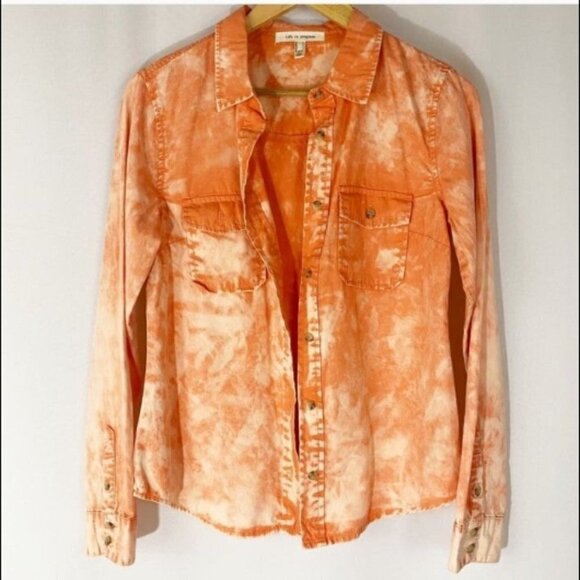 2 for $20 Bleach Tie Dye Button Up - Picture 1 of 4